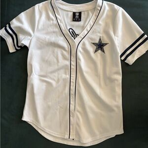 NFL White and Blue Women's Jersey Top